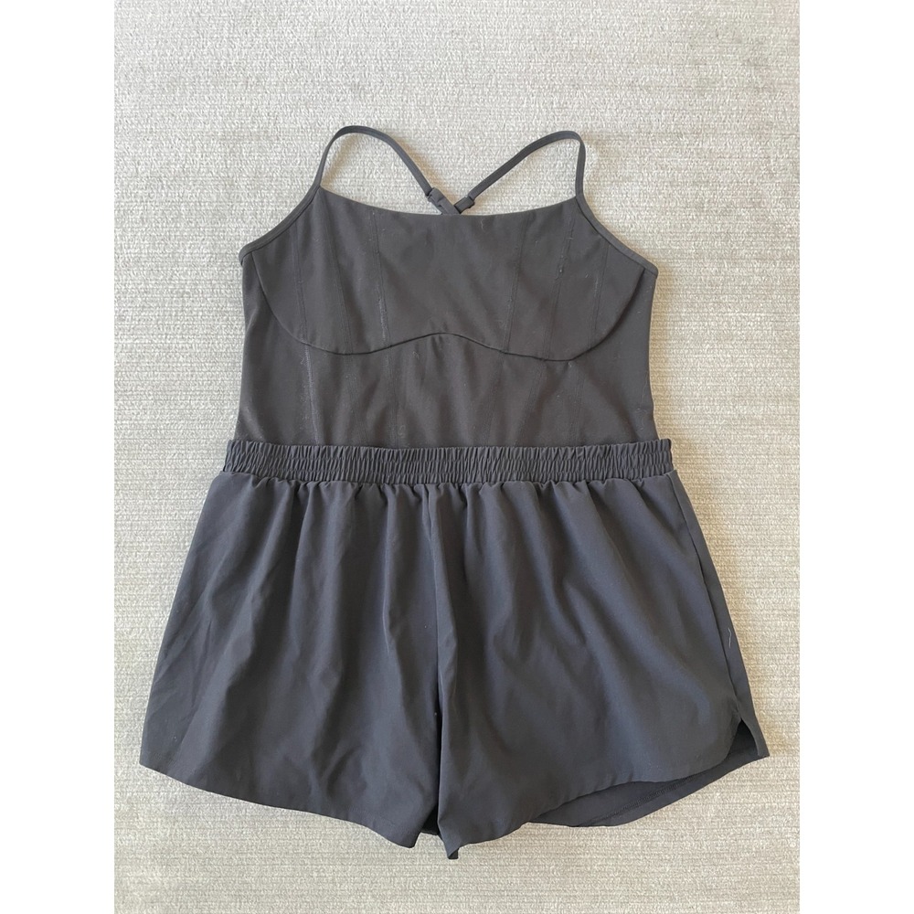 Pink Victoria Secret Romper Athleisure Women XXL Black One Piece Tennis Gym